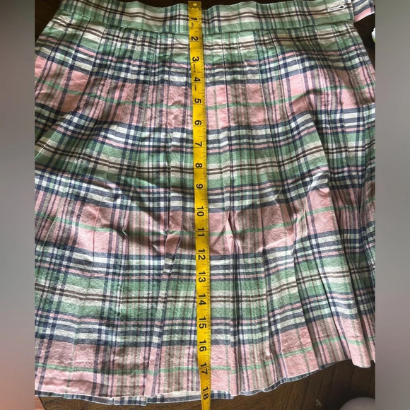 Brooks Brothers Pink Blue Green Plaid Pleated Mini Skirt Women’s Size 6 - Picture 7 of 7